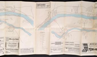 Kemény Andor: A Duna-Esztergom-Budapest szakasza. A túracsónak evezős térképe, Bp., szerzői, 1:25000...