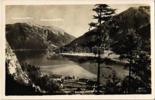 Rabenspitze, Seekarspitze, Endstation der Zahnradbahn, Ausgangspunkt der Schiffahrt / mountains, cogwheel railway station, dock (EK)