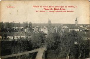 1910 Csáktornya, Cakovec; látkép a Zrínyi várral. Földes féle Margit Creme reklám / general view with castle. Cream advertisement (EK)