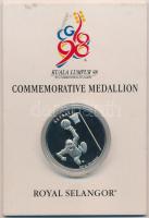 Malajzia 1998. XVI. Közösségi játékok fém emlékérem, eredeti csomagolásban (32mm) T:PP Malaysia 1998. XVI Commonwealth Games commemorative medallion in original packing (32mm) C:PP
