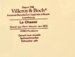 Villeroy & Boch levonó képes tányér, jelzett (La  Chasse sorozat), apró kopásokkal, d: 20,5 cm