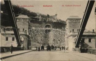 Budapest I. Szent Gellért szobor az Erzsébet híd budai hídfőjénél (EK)