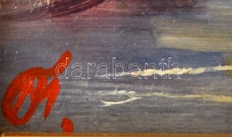 Méhész Tamás (1940-): Korcsolyázók. Olaj, farost, jelzett, keretben, 13×18 cm