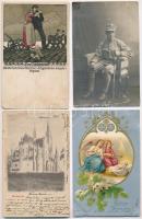 17 db RÉGI főleg motívumlap vegyes minőségben / 17 pre-1945 mostly motive postcards in mixed quality
