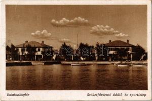 1949 Balatonboglár, Székesfővárosi üdülő és sporttelep, evezős csónakok