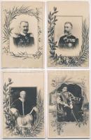 14 db RÉGI használatlan szecessziós képeslap európai államfőkkel 1910 körül / 14 pre-1910 unused postcards with European Heads of State. Art Nouveau