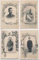 14 db RÉGI használatlan szecessziós képeslap európai államfőkkel 1910 körül / 14 pre-1910 unused pos...