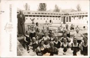 1939 Hajdúszoboszló, Gyógyfürdő, fürdőzők. Czeglédy photo