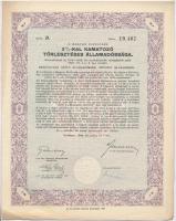Budapest 1942. "A Magyar Királyság 3%-kal Kamatozó Törlesztéses Államadóssága" kötvénye 25...