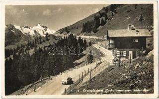 Grossglockner, Hochalpenstrasse, Südrampe / mountain road, automobile + Kaiser Franz Josef Haus cancellation