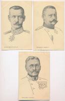 5 db RÉGI használatlan első világháborús katonai művészlap: osztrák-magyar katonai vezetők / 5 WWI unused K.u.K. military art postcards: military leaders