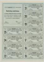 Budapest 1926. "Nemzeti Hitelintézet Részvénytársaság" részvénye 10P-ről, szelvényekkel, s...