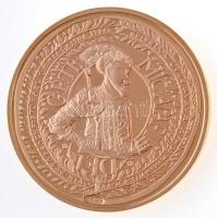 DN A legértékesebb magyar érmék - Apafi Mihály 50 dukátjának replikája aranyozott Cu emlékérem (40mm) T:PP