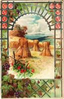 20 db főleg régi motívumlap: romantikus szerelmespáros lapok, folklór és művészlapok, hölgyek, színé...