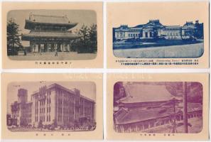 24 db RÉGI képeslap-méretű japán nyomtatvány / 24 pre-1945 unused postcard-sized Japanese prints