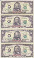 DN Színházi kellék feliratú 50$ (5x) + 100$ (3x) bankjegy másolatok
