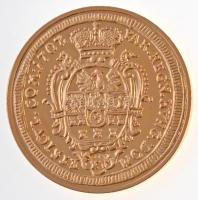 DN "Magyar aranypénzek utánveretben - II. Rákóczi Ferenc arany, 1707" aranyozott fém emlék...