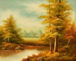 Kenneth jelzéssel: Ősz felé. Olaj, vászon, keretben, 41×53 cm
