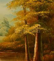 Kenneth jelzéssel: Ősz felé. Olaj, vászon, keretben, 41×53 cm