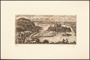 Weisz Zsuzsa (1925-): Szüret, Tokaj, Eger. Rézkarc (3 db), papír, jelzett, 10×20 cm