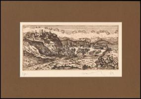 Weisz Zsuzsa (1925-): Szüret, Tokaj, Eger. Rézkarc (3 db), papír, jelzett, 10×20 cm