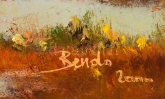 Benda Zoltán (1963-): Napsütésben. Olaj, farost, jelzett, keretben, 40×60 cm