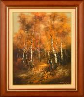 Bubelényi László (1953-): Kettesben. Olaj, farost, jelzett, keretben, 50×40 cm