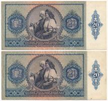 1941. 20P (2x) sorszámkövetők T:II,III