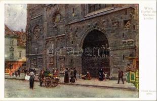 Vienna, Wien, Bécs I. Portal der Stefanskirche / church gate, B.K.W.I. 208/2 s: Ernst Graner