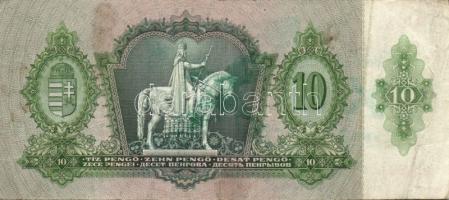 1930-36. 10P, 50P, 100P zöld nyilaskeresztes felülbélyegzéssel T:II,II-