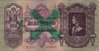 1930-36. 10P, 50P, 100P zöld nyilaskeresztes felülbélyegzéssel T:II,II-