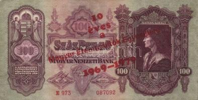 1930. 100P piros "10 éves a Magyar Éremgyűjtők Egyesülete 1969-1979" fny-sal T:II