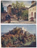 Salzburg, Hohensalzburg; - 4 unused pre-1940 postcards