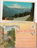 45 db MODERN amerikai és kanadai városképes lap + 1 leporello / 45 modern American (USA) and Canadian town-view postcards + 1 leporello
