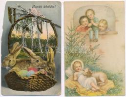 12 db RÉGI művészlap, vegyes, minőség / 12 pre-1945 motive postcards, mixed quality