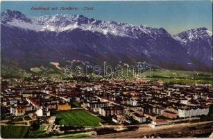 Innsbruck mit Nordkette (Tirol) / mountain range (worn corners