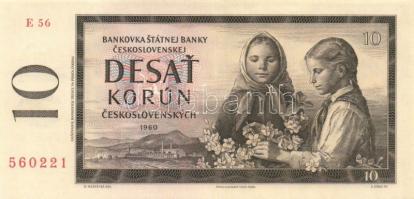 Csehszlovákia 1960. 10K (2x) egymásutáni sorszámmal T:I
