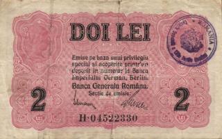 Románia/német megszállás 1917. 25b(1x), 50b(1x), 1L(5x), 2L(2x), 5L(2x) klf lila és fekete román ell...