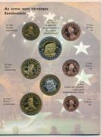 2004. 1c-2E "Euro próbaveretek" (8xklf) fémpénz szettben, díszkiadás T:BU tok előlapján gy...