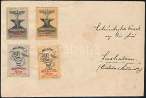 1935 4 klf Nemzetközi vásár levélzáró borítékon