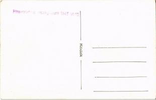 1943 Aknaszlatina, Slatinské Doly, Solotvyno; M. kir. állami polgári iskola, Magyra országzászló / s...