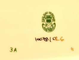 Zsolnay pillangó mintás tálca, kézzel festett, jelzett, hibátlan, 25×8 cm