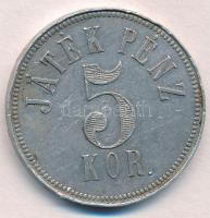 ~1910-1920. 5K "Játék Pénz" Al játékpénz T:2- ph.,ü