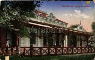 Püspökfürdő, Szentlászlófürdő, Baile 1 Mai;  Gyógyfürdő és étterem / spa, bathing house, restaurant (kopott sarkak / worn corners)