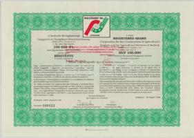 Budapest 1993. "A Szolnoki Meződgazdasági Gépgyártó és Szolgáltató Részvénytársaság" részv...