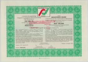 Budapest 1993. "A Szolnoki Meződgazdasági Gépgyártó és Szolgáltató Részvénytársaság" részv...