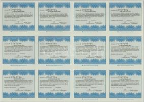 Budapest 1994. "Goldsun Hűtőipari Részvénytársaság" névre szóló részvénye 1000Ft-ról (2x) ...