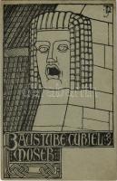 Baustube Curjel & Moser / House of Karl Moser and Robert Curjel architects. German art postcard, artist signed