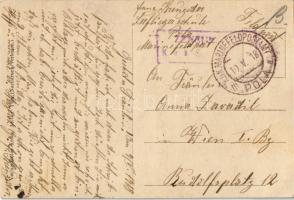 1918 Osztrák-magyar torpedóromboló egy torpedó kilövésének pillanatában, matrózok / K.u.K. Kriegsmar...