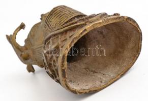 cca 1970 Afrikai bronz büszt, jelzés nélkül, m: 17,5 cm